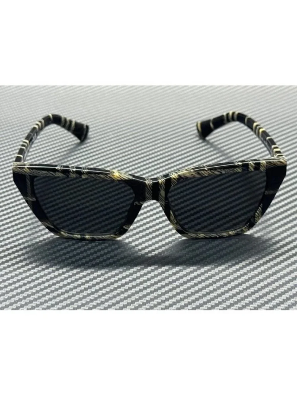 New Burberry Women Check Gray Sunglasses -15-140